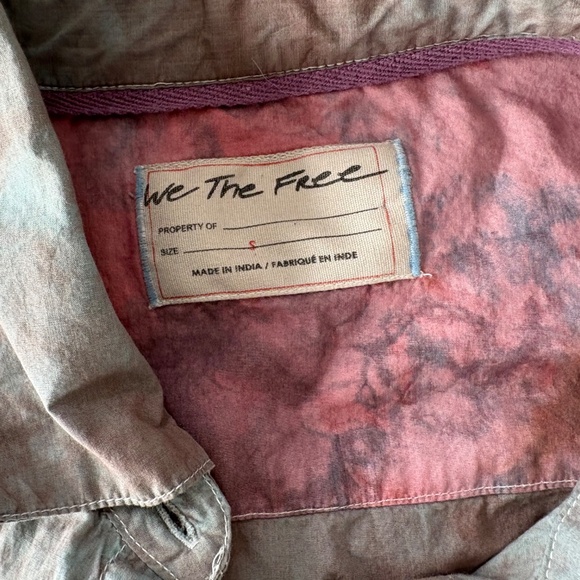 NWOT $148 We The Free Washed At Sea Oversized Shirt Size S - Picture 5 of 8
